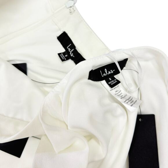 Lulus Enticing Endeavors White Two-Piece Jumpsuit size Small NWT - Picture 5 of 5